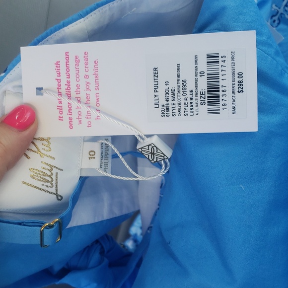 Nwt Lilly PulitzerCharlese Cotton Halter Midi Dress - Picture 10 of 13